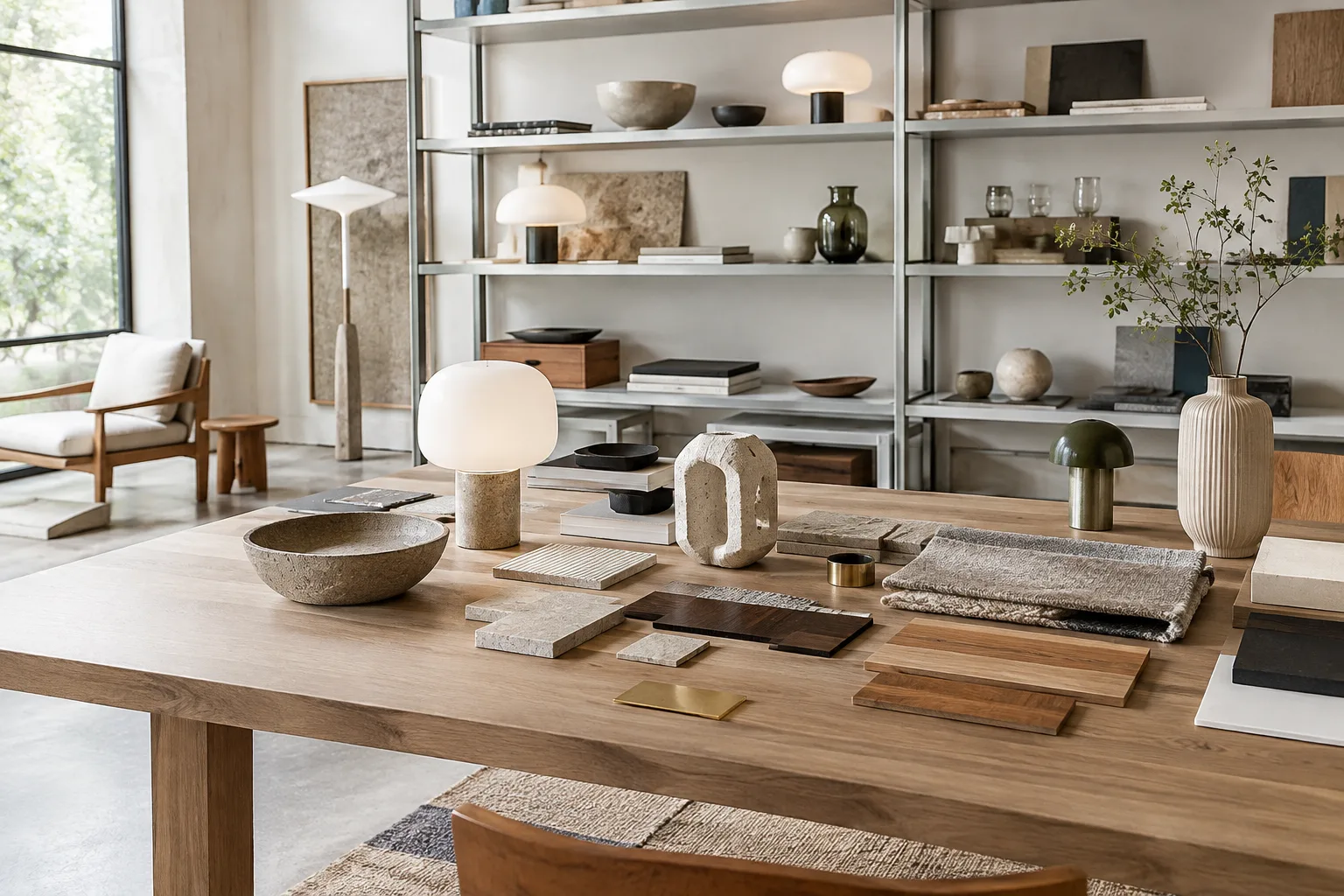 أمثلة على أثاث ومواد منظّمة للتصوير المعماري المرئي