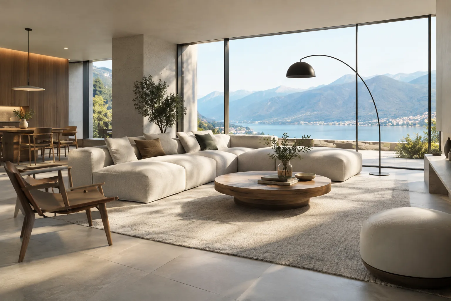 Gerçek zamanlı render edilmiş modern bir iç mekan görselleştirmesi